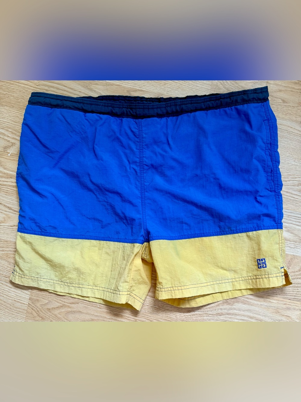 Givenchy Activewear Swim Trunks Men  L Color Block Vintage 90s Euro Resort Retro